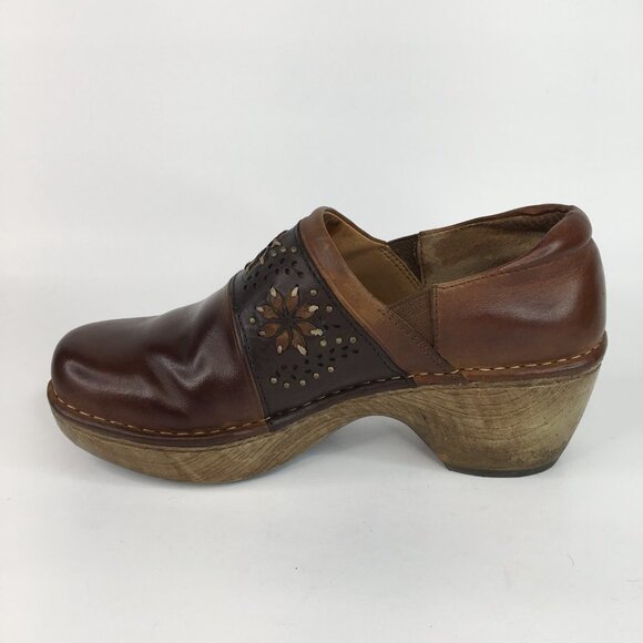 Ariat Bella Brown Leather Slip on Clogs Size 7.5 - Picture 11 of 16